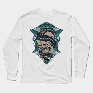 Engine Skull Long Sleeve T-Shirt